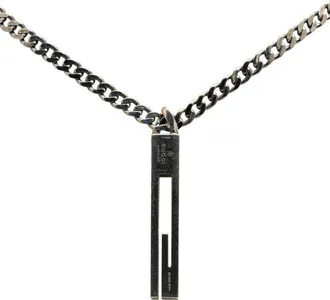 Gucci 2000-2015 zilveren halsketting met Ghost hanger