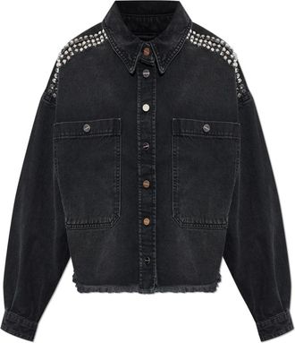 AllSaints Nicky Denim Jacket - Dames - Spijkerjassen - Zwart - L - Denim - Jassen