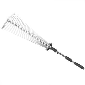 OEM Rastrillo De Jard&iacute;n Ajustable De 15 Dientes Para Hojas Y Escombros, Herramienta De Limpieza De Acero --crezuo