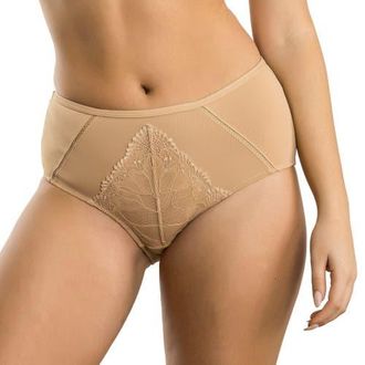 Affinitas Charlene High Waist Brief in Warm Sand at Nordstrom, Size Xx-Large