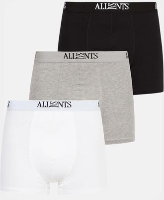 AllSaints Mens Cotton Wren Boxers 3 Pack, Size: XS