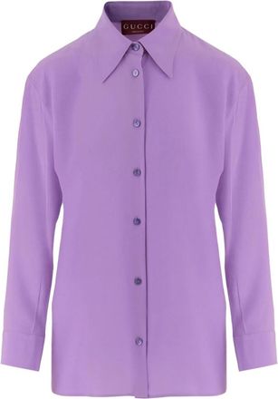 Gucci Purple Silk Shirt