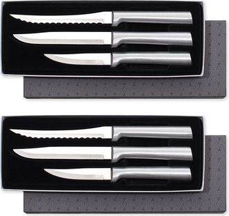 Rada 3 Piece Cooking Essentials Knife Set with Gift Box, Set of 2, Silver Handles
