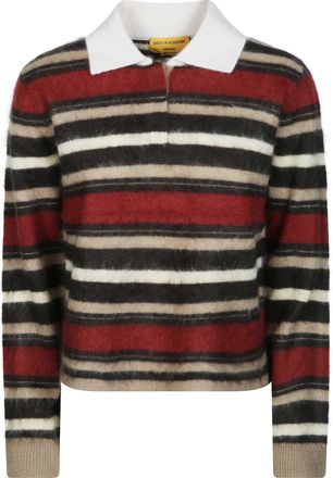 Guest In Residence Grizzly Cropped Striped Rugby Sweater