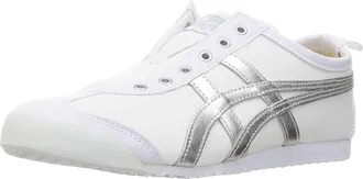 Onitsuka Tiger Mexico 66 Slip Mens Lace Free Colours Contrast Trainers (White Silver, UK 8)