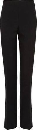 Ferragamo Black Wool Straight Trousers, Brand Size 46 (US Size 12)