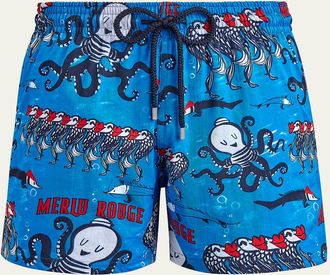 Vilebrequin Mens Merlu Rouge Swim Shorts