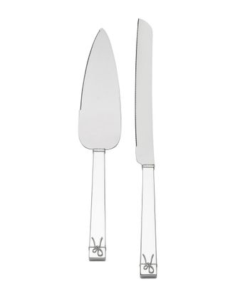 Wedgwood Vera Wang For Wedgwood Love Knots Cake Knife & Server Set With $11 Credit