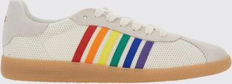 Dsquared2 Sneakers low top in pelle e mesh con fantasia a righe multicolor