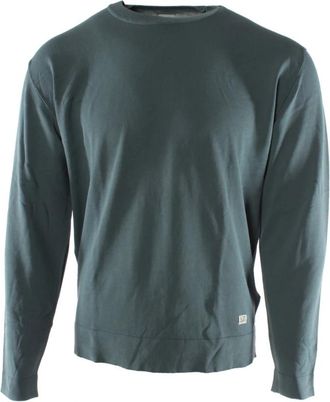C.P. Company Blauwe Katoenen Trui - Heren - Longsleeves - Blauw - M - Katoen - Tops