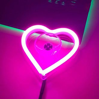 OEM Iluminaci&oacute;n Ambiental Interior Luces Led Ne&oacute;n Ventanas Coraz&oacute;n D&iacute;a Iluminaci&oacute;n Ambiental Led: &Uacute;nicos Interior Expresan Tu Personalidad (rosa)