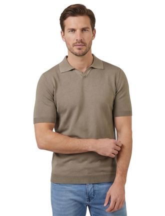 Thomas Maine katoenen Thomas Maine polo v-hals bruin