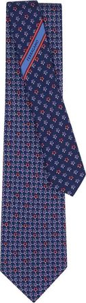 Ferragamo Gancini Turtles-print Silk Tie
