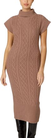 Cleobella Shana Crochet Knit Midi Dress In Woodrose