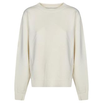 Golden Goose Sweatshirts, female, White, Size: 2XS Felpa GC Logo Patch