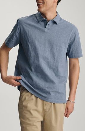 Mavi Slub Cotton Polo in Flint Stone at Nordstrom, Size X-Large