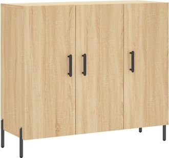 vidaXL Vidaxl - Aparador De Madera De Ingenier&iacute;a Roble Sonoma 90x34x80 Cm