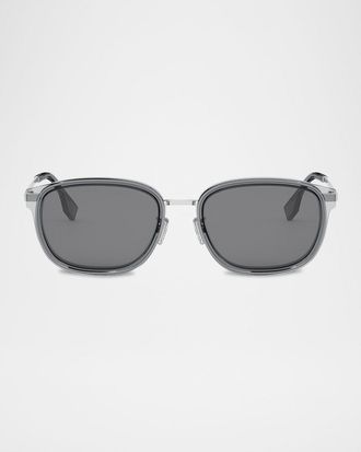 Fendi Mens Fendi Travel Metal Rectangle Sunglasses