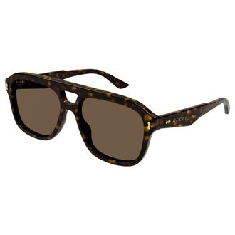 Gucci Sunglasses, male, Brown, Size: 57 MM Pilot Sunglasses