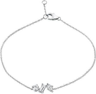 LuvMyJewelry Whisper 14K Gold Lab Grown Diamond Bracelet - 0.35 Ct in 14K White Gold at Nordstrom, Size 6
