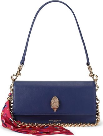 Kurt Geiger Sloane Leather Shoulder Bag in Dark Blue at Nordstrom
