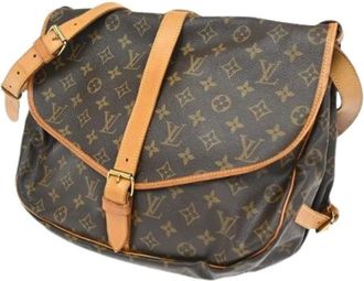 Louis Vuitton Pre-owned Cross Body Bags, female, Brown, Size: ONE SIZE Pre-owned Vintage Canvas Cross Body Bag