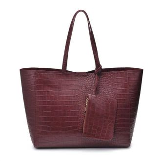 Urban Expression Womens Tiffany Tote Bag In Burgundy