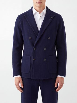Lardini Blazer doppiopetto in lana con vestibilit&agrave; slim fit