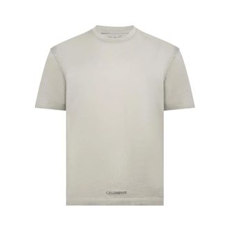 C.P. Company T-Shirts, male, Gray, Size: XL Crew-neck T-Shirt