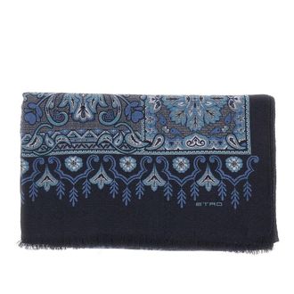 Etro Paisley modal and cotton scarf Man One Size