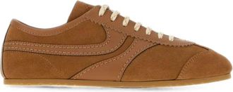 Dries Van Noten Leren Sneakers van Su&egrave;de - Dames - Sneakers - Bruin - 40 EU - Su&egrave;de - Schoenen