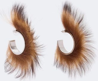 Acne Studios Shearling hoop earrings