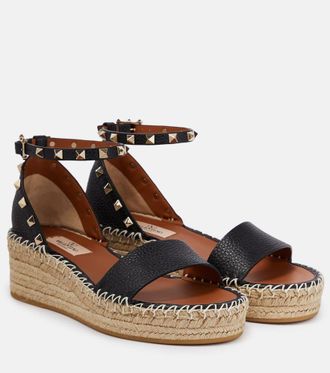 Valentino Garavani Sandali espadrillas Rockstud in pelle