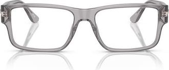 Versace 55mm Rectangle Optical Glasses in Grey at Nordstrom