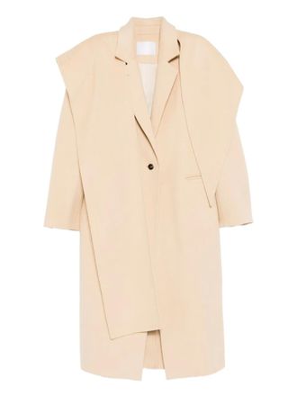 YCH single-breasted trench coat - women - Cashmere/Wool/Polyamide/Polyester - 36 - Yellow