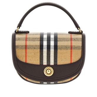 Burberry Coated canvas mini Highlands bag Woman One Size