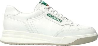 Mephisto Witte Heren Sneaker - Norwin - Heren - Sneakers - Wit - 44 1/2 EU - Leer - Schoenen