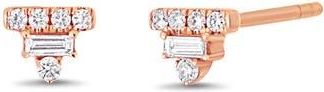 Bony Levy Gatsby 18K Rose Gold Diamond Stud Earrings in 18Kr at Nordstrom Rack