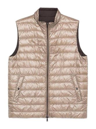 Herno Brown Reversible Padded Gilet