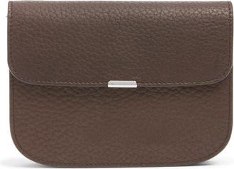 Christophe Lemaire Soft Tab Leather Wallet in Dark Chocolate at Nordstrom
