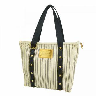 Louis Vuitton Ivory Navy Tote Bag (Pre-Owned)