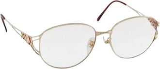 Saint Laurent Pre-owned Accessories, female, Yellow, Size: ONE SIZE Pre-owned Metal Sunglasses