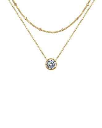Liv Oliver 18K Plated Cz Double Row Necklace