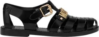 Moschino Jelly Sandalen met Lettering Logo - Heren - Sandalen - Zwart - 42 EU - Schoenen