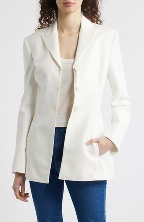 Faithfull The Brand Deni Blazer in White at Nordstrom Rack, Size Medium
