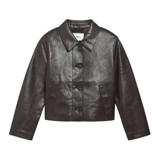 s.Oliver Leren look jas - Dames - Jassen - Bruin - Maat: 2XL Leer