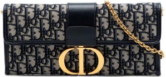 Dior Pre-owned Dior Oblique Canvas 30 Montaigne Clutch With Chain Ladies EK1MRC34EXVH363W