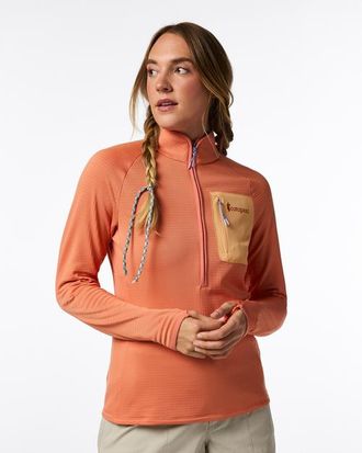 Cotopaxi Otero Fleece Half-Zip Pullover - Womens in Grapefruit at Nordstrom, Size X-Small