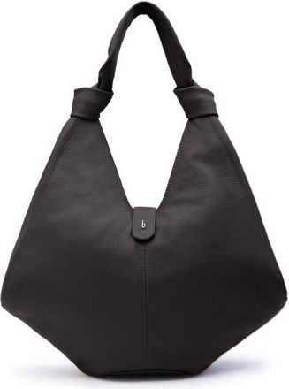 Behno Large Nelli Pebble Leather Hobo Bag in Black at Nordstrom