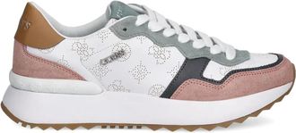 Guess Co Sneakers met plateauzool en logodetail - Wit